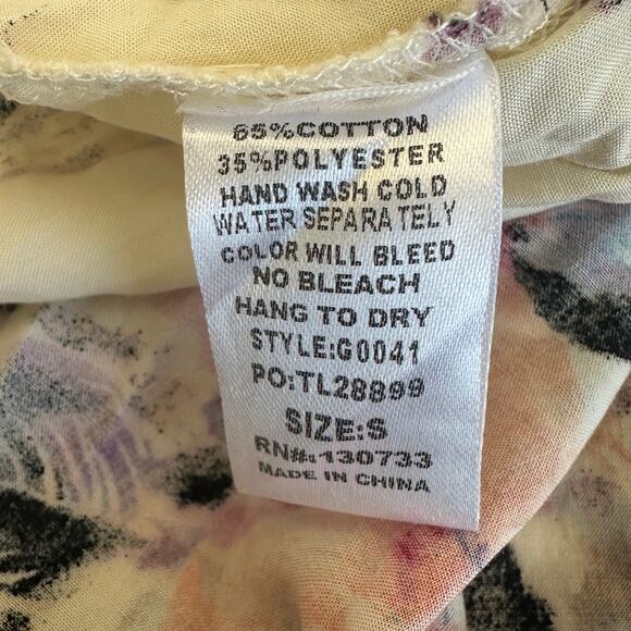 Umgee Romper Womens S Floral Cotton 3/4 Kimono Sleeve Boho Festival Lightweight - Picture 6 of 6